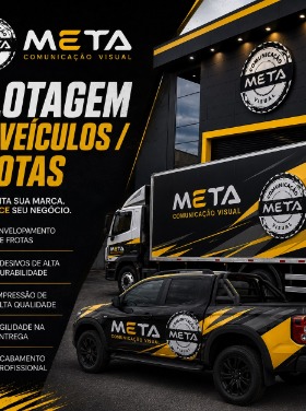 Arte de divulgação para envelopamento de veículos e frotas